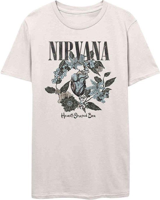 Nirvana Heart Shape Box Heren T-shirt - wit - XL