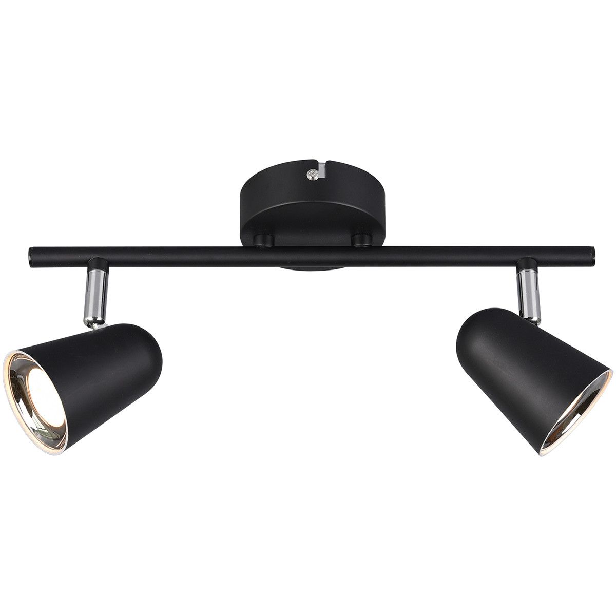 BES LED Trion Toluno Plafondspot - 6W - Warm Wit - 2-lichts - Zwart