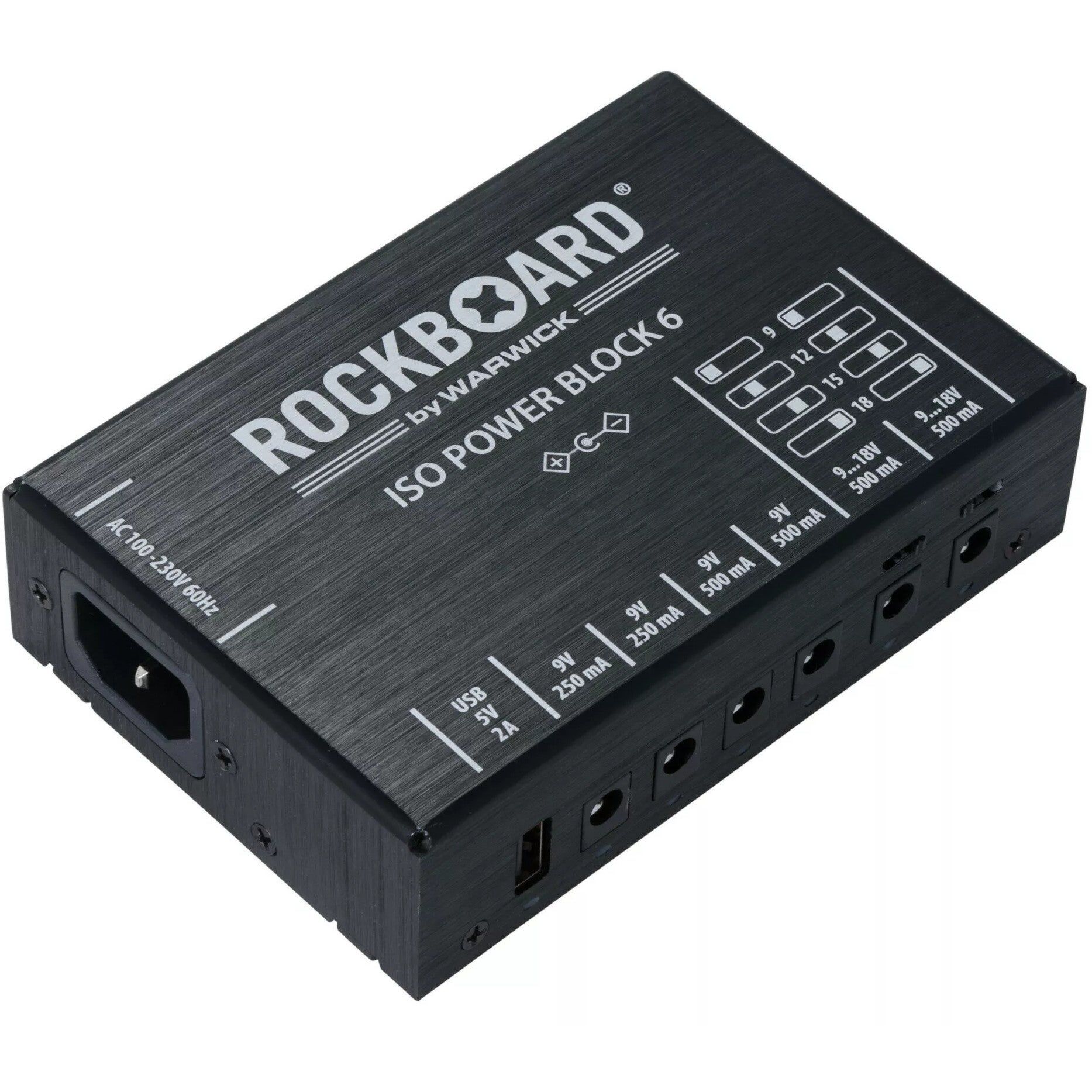 RockBoard ISO Power Block V6 IEC - Multi-voeding voor effectpedalen