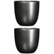 Mica Decorations Bloempot - Antraciet Grijs - Keramiek - H14 x D14.5 cm - 2 stuks