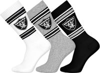 NFL LAS VEGAS RAIDERS Crew Socks - 3-pack - Wit/Grijs/Zwart - Maat 39/42