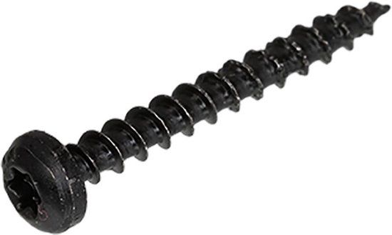 Blackline bevestigingsmaterialen - Zwarte spaanplaatschroeven met HCP-coating – Blackline - Cilinderkop / 4.0 x 20mm / 25