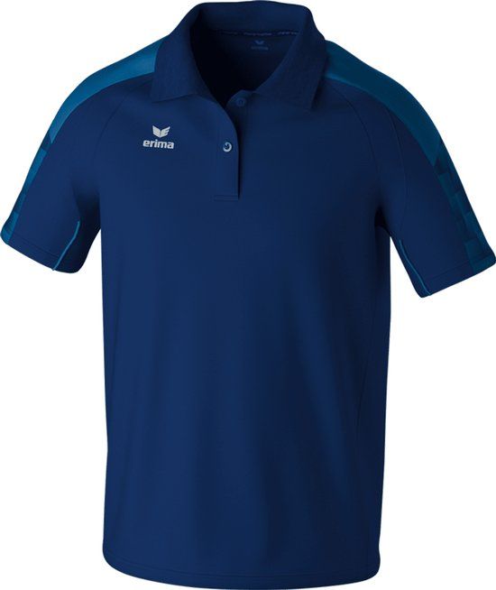 Erima Evo Star Polo Heren - Marine / Mykonos - Maat S
