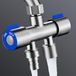 Solidchoice - Robinet d'angle G1/2" Double sortie - Laiton et Inox pour machine à laver et toilettes