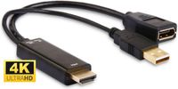 Microconnect HDMDPP1 adaptateur vidéo 0,15 m HDMI Type A (Standard) DisplayPort Noir