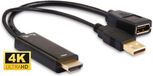 Microconnect HDMDPP1 adaptateur vidéo 0,15 m HDMI Type A (Standard) DisplayPort Noir