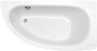 Badland MILENA PREMIUM hoekbad 150 x 70 cm links wit met handgrepen met hoofdsteun zonder zijpaneel