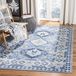 SAFAVIEH Kazak Collection, op stam-geïnspireerd tapijt voor woonkamer, eetkamer, slaapkamer - Kazak Collection, korte pool, blauw en crème, 122 x 183 cm