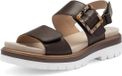 ara Sandaal Malaga mocca dames platte sandalen leer bruin maat 42