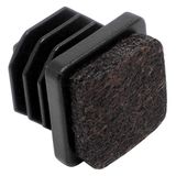 Adsamm INS-R-F-BL-1818-100 100 x lamellenstoppen met vilt, zwart, 18 x 18 mm