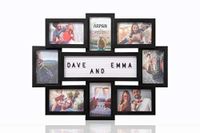 ARPAN Multi Diafragma Gepersonaliseerd Alfabet of Nummer Fotolijst Houdt 8 X 6X4\" Foto's, Zwart, 56.5x44.5x3.8cm Ongeveer
