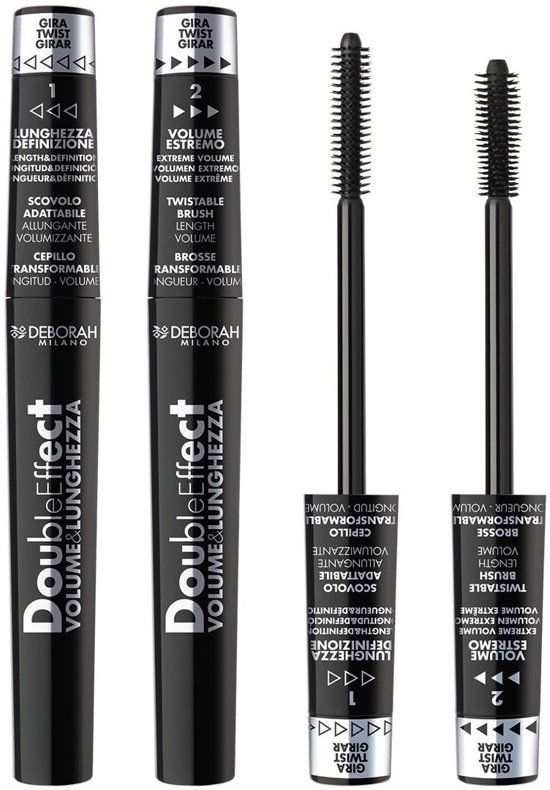 Deborah Milano Double Effect Mascara Black - 8009518283907