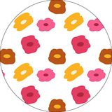 Bonateks Ronde digitaal bedrukte muismat, antislip onderkant, voor kantoor en thuis, diameter: 22 cm