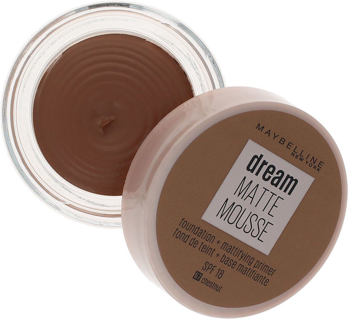 Maybelline Dream Matte Mousse Foundation - 67 Chestnut - Bruin
