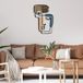 Stijlvol decoratief metalen wandaccessoire, 38 x 55 cm, duurzaam 1,20 mm metaal en 3 mm hout, perfect voor moderne woondecoratie en unieke muurkunst