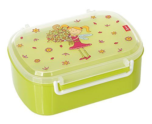 Sigikid 24782 broodtrommel Florentine lunchbox BPA-vrij meisjes lunchbox aanbevolen vanaf 2 jaar groen/roze