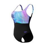 Speedo New Contour Eclipse Badpak Dames - Zwart/Blauw - Maat 42