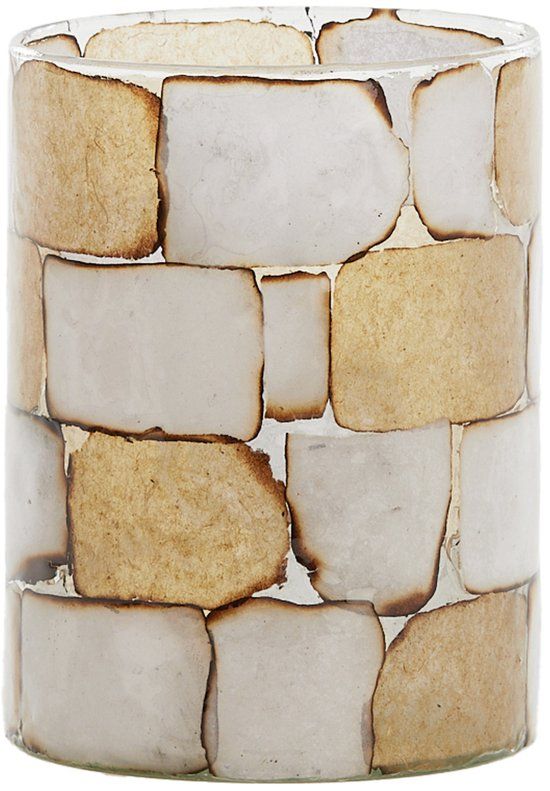 Light & Living Sfeerlicht Dronero Glas Bruin/Wit 10 x 13 x 10 cm