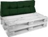 Beautissu Coussin de palette Coussin de dossier Vert foncé 120x40 cm