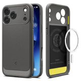 Spigen Rugged Armor MagFit Hoesje voor Apple iPhone 17 Pro - Back Cover Compatibel met MagSafe - Grijs