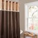 Lush Decor Terra Kleurblok Douchegordijn Stof Gestreept Neutraal Badkamerdecor, 72" B x 72" L, Bruin & Beige