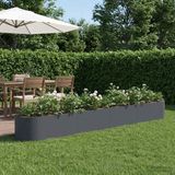 vidaXL Verhoogde Tuinbak Antracietkleurig 380 x 40 x 40 cm Staal