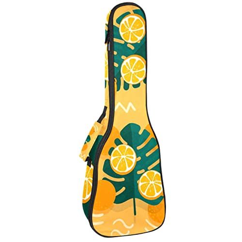 Mersov Concert Ukelele Rugzak, Heavy Duty Ukulele Case Bag met Opslag, Sopraan Concert Tenor Ukelele 10MM Gewatteerde BagBlack SheepsTropical Fruit