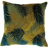 Paoletti Palm Grove Kussenhoes, Goud/Teal, 50 x 50 cm