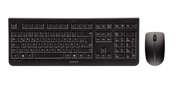 CHERRY DW 3000 Draadloos Toetsenbord & Muis - AZERTY Frans - Zwart