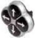 Eaton 286338 M22-DI4-S-X7 Bouton-poussoir Bague avant plastique 1 pièce(s)