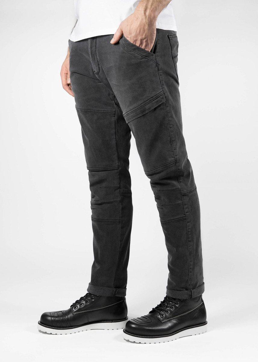 John Doe TROPHY DONKER GRIJS XTM MOTORJEANS 33/34