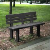 Merkloos Buitenbank Marinella - Monoblock Tuinbank - 100% Made in Italy - 110 x 52 x 71 cm - Antraciet