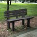 Merkloos Buitenbank Marinella - Monoblock Tuinbank - 100% Made in Italy - 110 x 52 x 71 cm - Antraciet