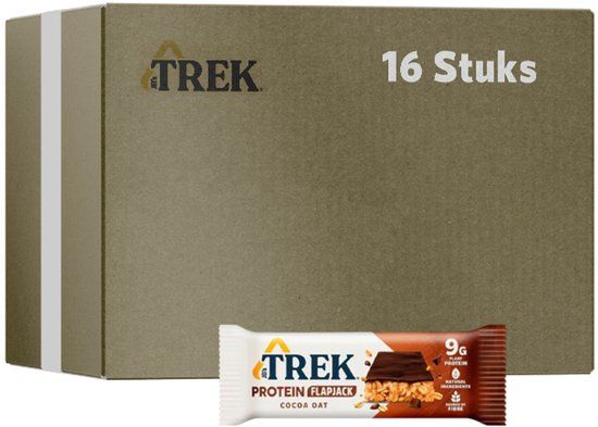 TREK proteïne havermoutrepen Cacao (16 repen)