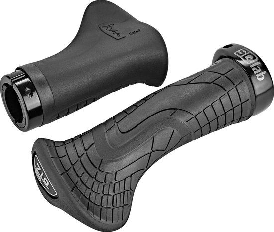 710 SQlab Handgrepen fiets 710 – Schroefhandvatten - MTB – Ø102.6 mm - Zwart – L
