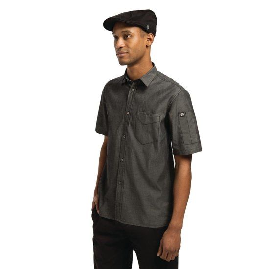 CHEF WORKS - URBAN Koksbuis Detroit Denim Korte Mouw ( Maat M )