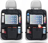 Markenlos Famanu – Autostoel organizer set van 2, nylon achterbankbeschermers met grote opbergruimte, waterdicht en duurzaam