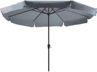 Madison Parasol Rhodos - Rond - 350 cm - Grijs