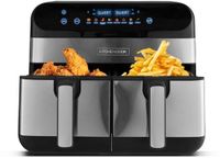 Kitchencook AIRFLOW 9 - Dubbele Airfryer - 9 Liter - 2400W - Zwart