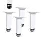 Set van 4 Stijlvolle Witte Meubelpoten - 120 mm
