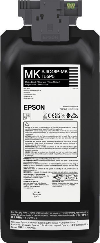 Epson SJIC48P-MK inktcartridge Mat Zwart
