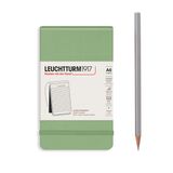 LEUCHTTURM1917 364428 Pocket notitieblok (A6), hardcover, 184 genummerde pagina's, gelinieerd, salie
