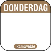 Depa HACCP Stickers - Donderdag - 25x25mm - 1000 stuks