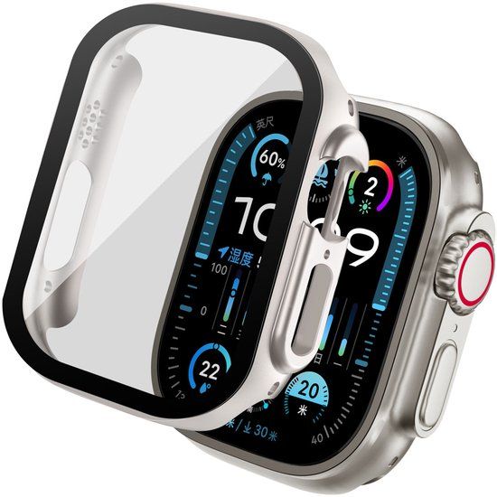 imoshion Screenprotector - Geschikt voor Apple Watch Ultra / Ultra 2 / Ultra 3 - 49 mm - Full Cover Hard Case / Beschermend Hoesje - Sterrenlicht