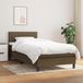 Maison Exclusive - Boxspringbed met matras, donkerbruin, 80x200 cm, textiel