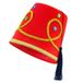 Finidi Fez hoed rood met gouden accenten