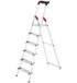 Hailo Escabeau sécurisé pliable en aluminium 6 marches extra larges ProfiStep XXL