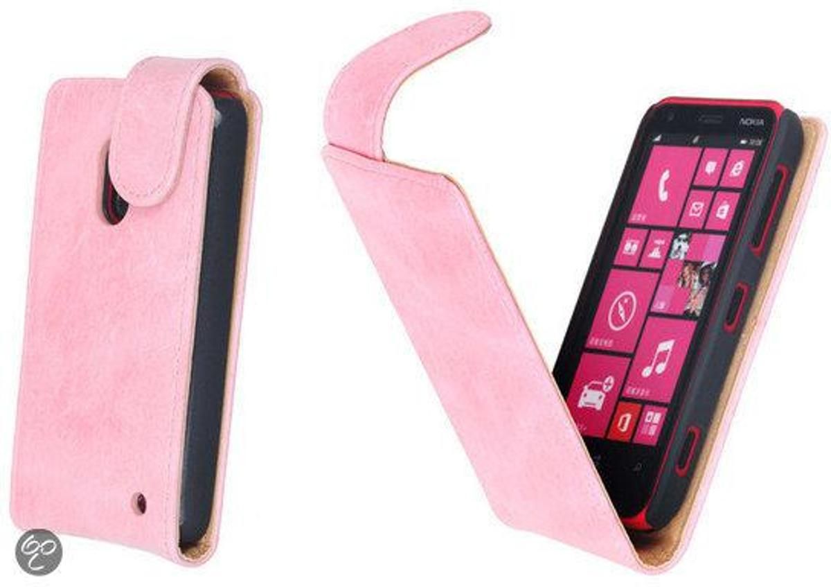 Best Cases Vintage Light Pink Flipcase Nokia Lumia 620