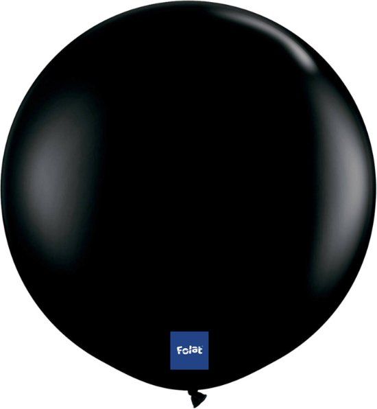 Folat - Folatex ballon XL 90 cm Zwart - 1 stuk