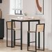 Maison Exclusive Table de bar, 80 x 80 x 105 cm, pin massif, naturel